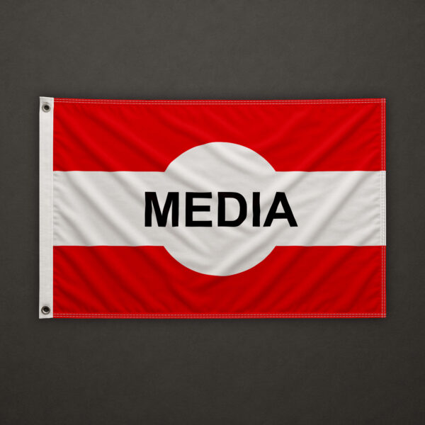 Track ski Media Flag