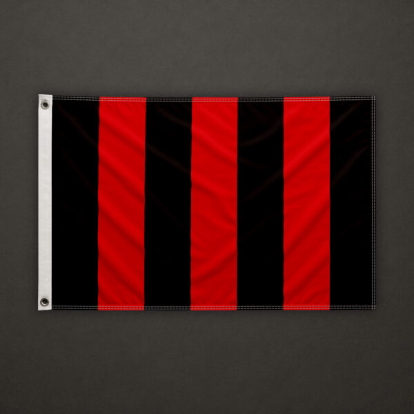 Red and Black Striped Flag