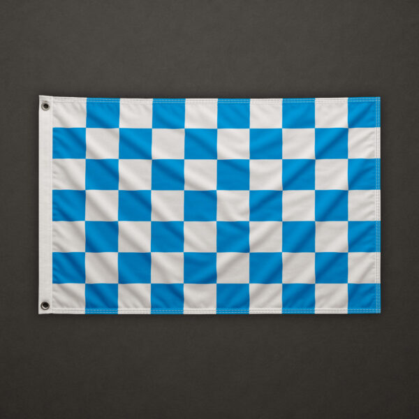 Chess White and Blue Flag
