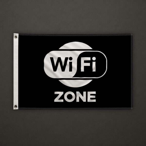 WiFi Zone Black Flag