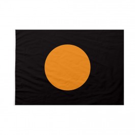 Bandiera da bastone Nera con cerchio arancione 50x75cm 