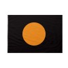 Bandiera da pennone Nera con cerchio arancione 400x600cm