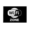 Bandiera da bastone WiFi Zone nera 20x30cm