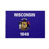 Bandiera da bastone Wisconsin 20x30cm