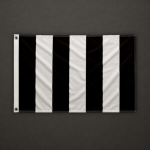 White and Black Stripe Flag