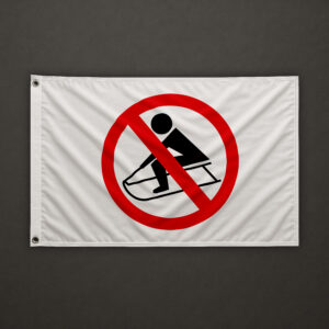 Prohibition of bobsleigh and toboggan Flag