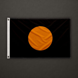 Black with orange circle Flag