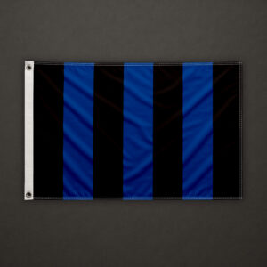 Black Blue Stripes Flag
