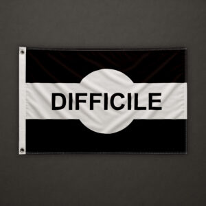 Difficult Ski Track Flag