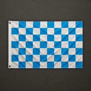 Chess White and Blue Flag