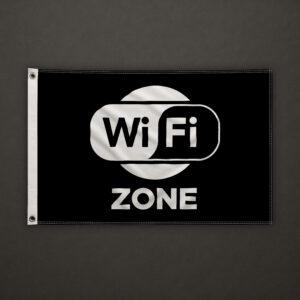 WiFi Zone Black Flag
